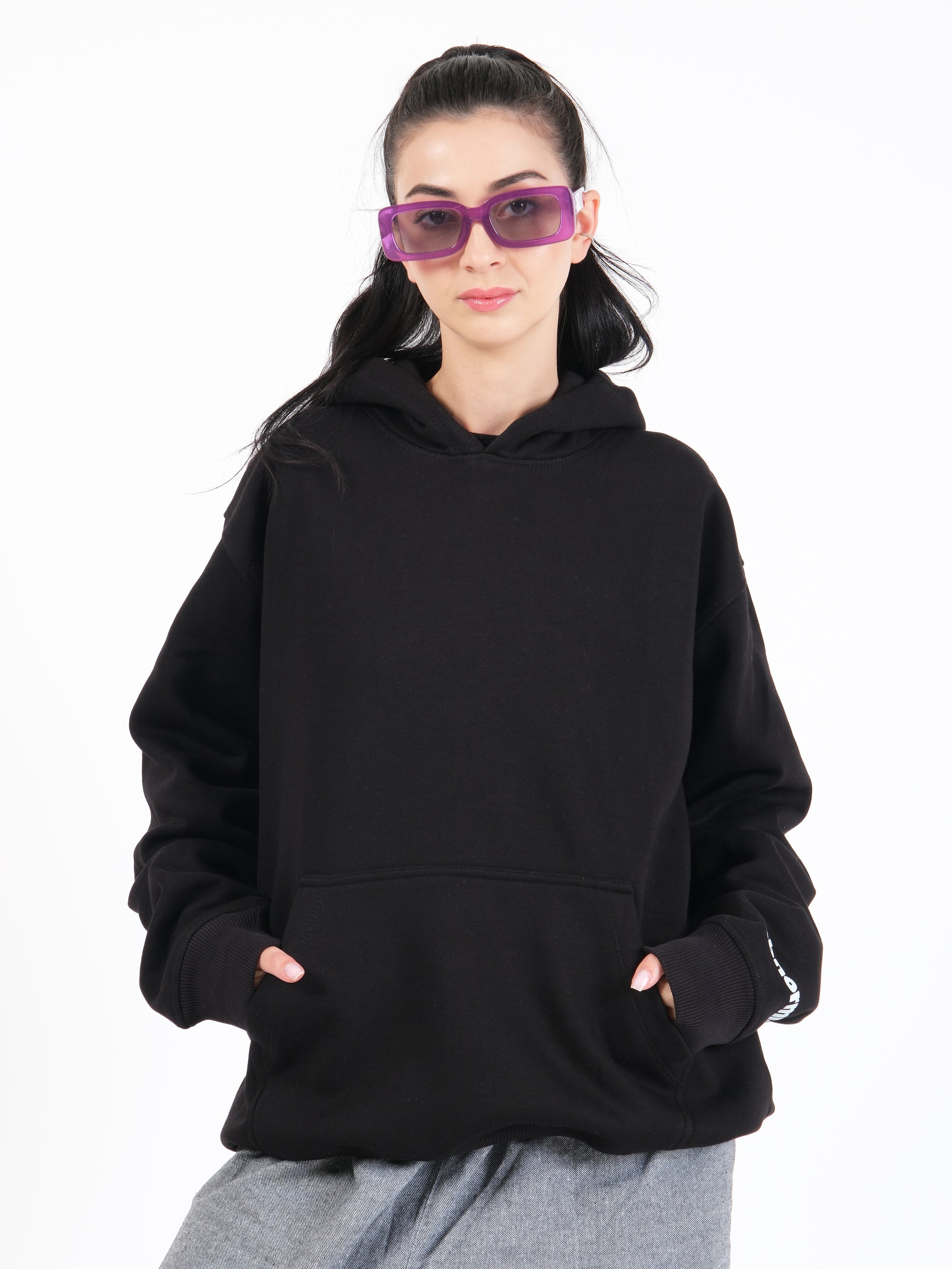 Straight Outta Gallery Oversized Graphic Hoodie