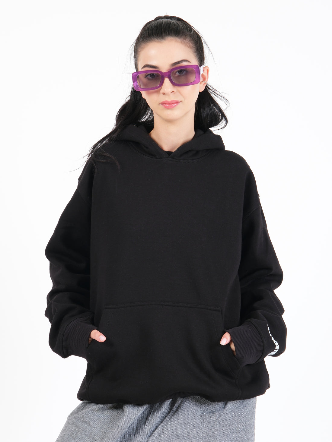 Straight Outta Gallery Oversized Graphic Hoodie