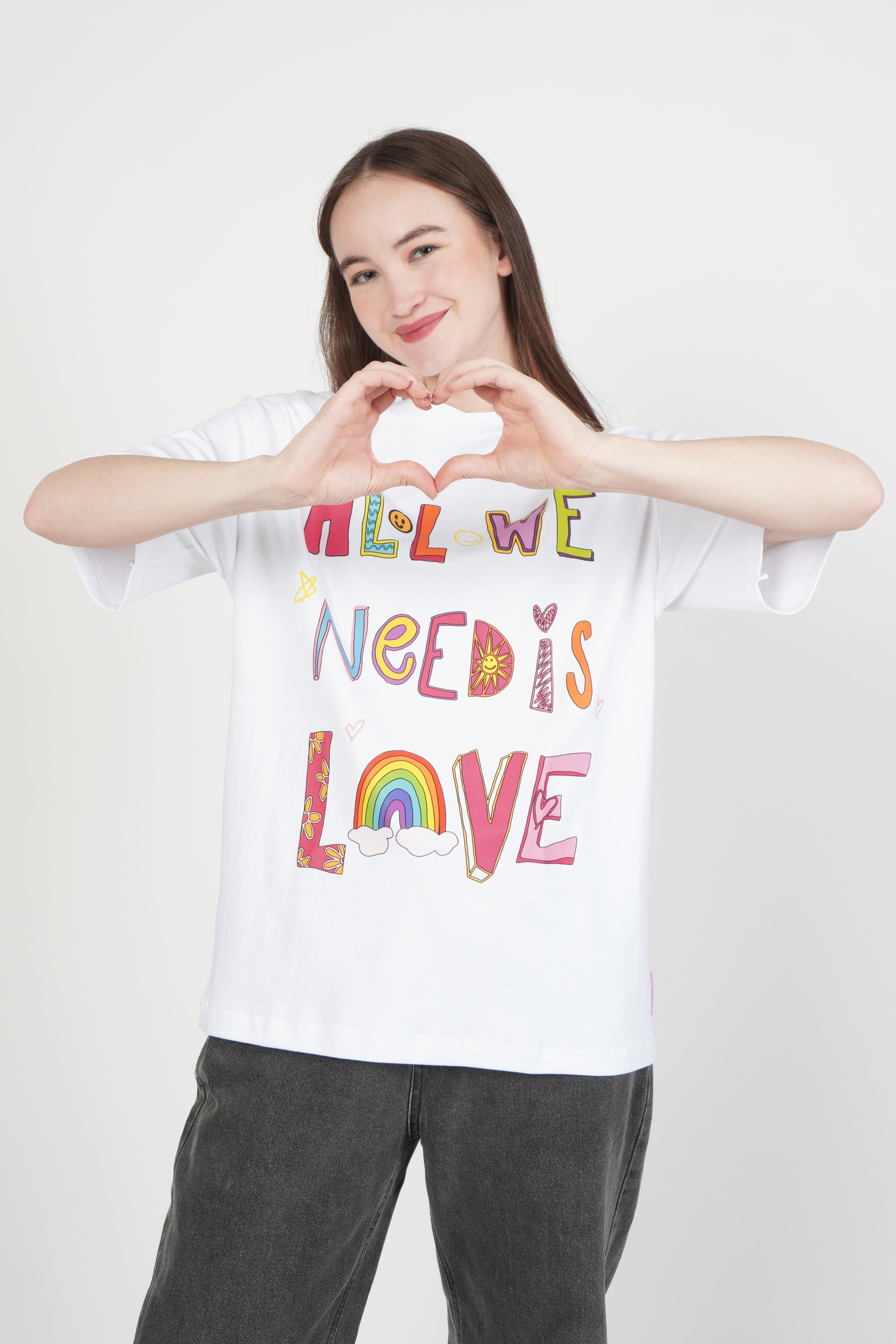 All We Need Is Love |  oversized unisex graphic tee