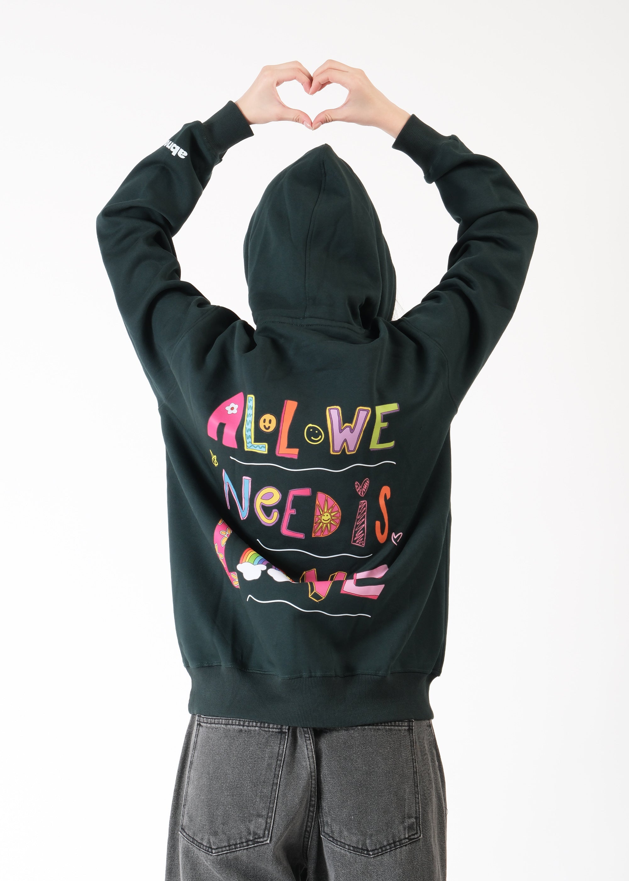 All We Need is Love Oversized Graphic Hoodie