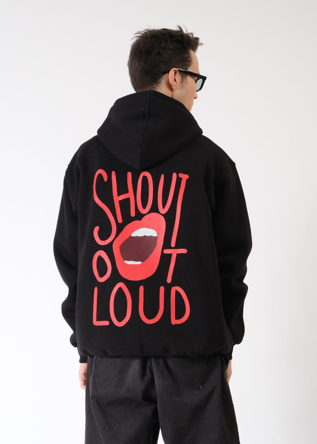 Shout Out Loud Oversized Graphic Hoodie