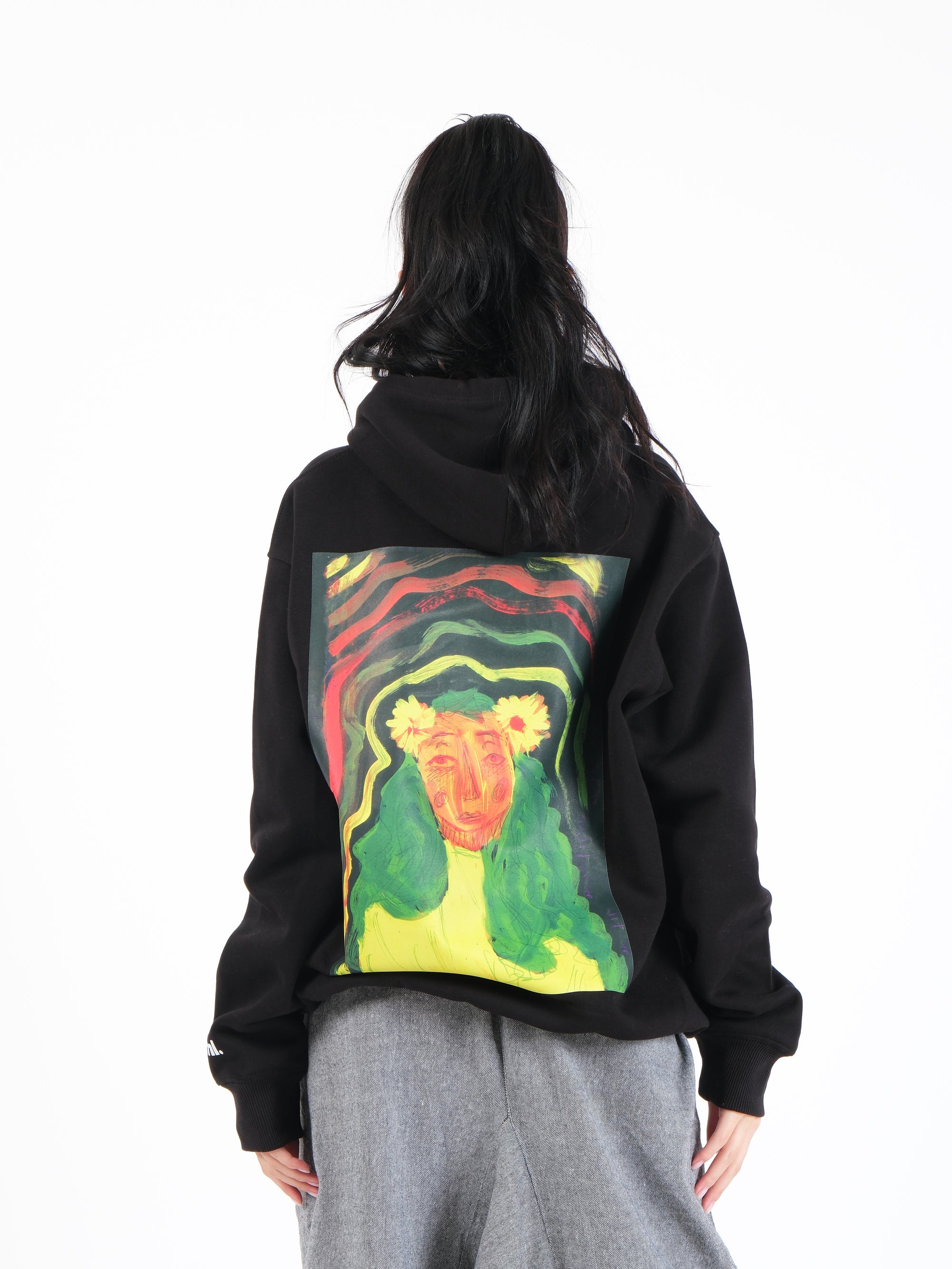 Straight Outta Gallery Oversized Graphic Hoodie
