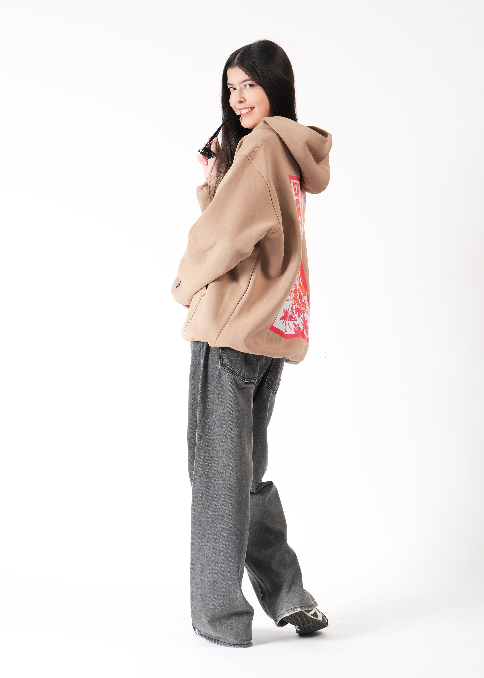 Harsh World Oversized Graphic Hoodie