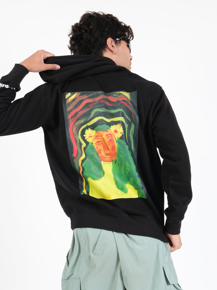Straight Outta Gallery Oversized Graphic Hoodie