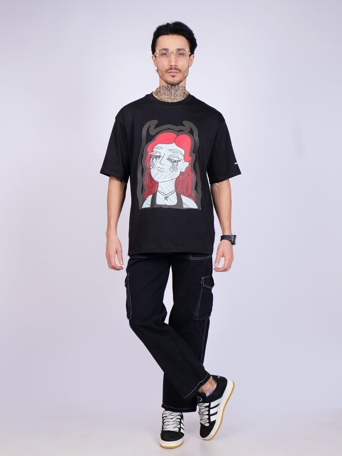 ✰ Anxious- oversized unisex graphic tee