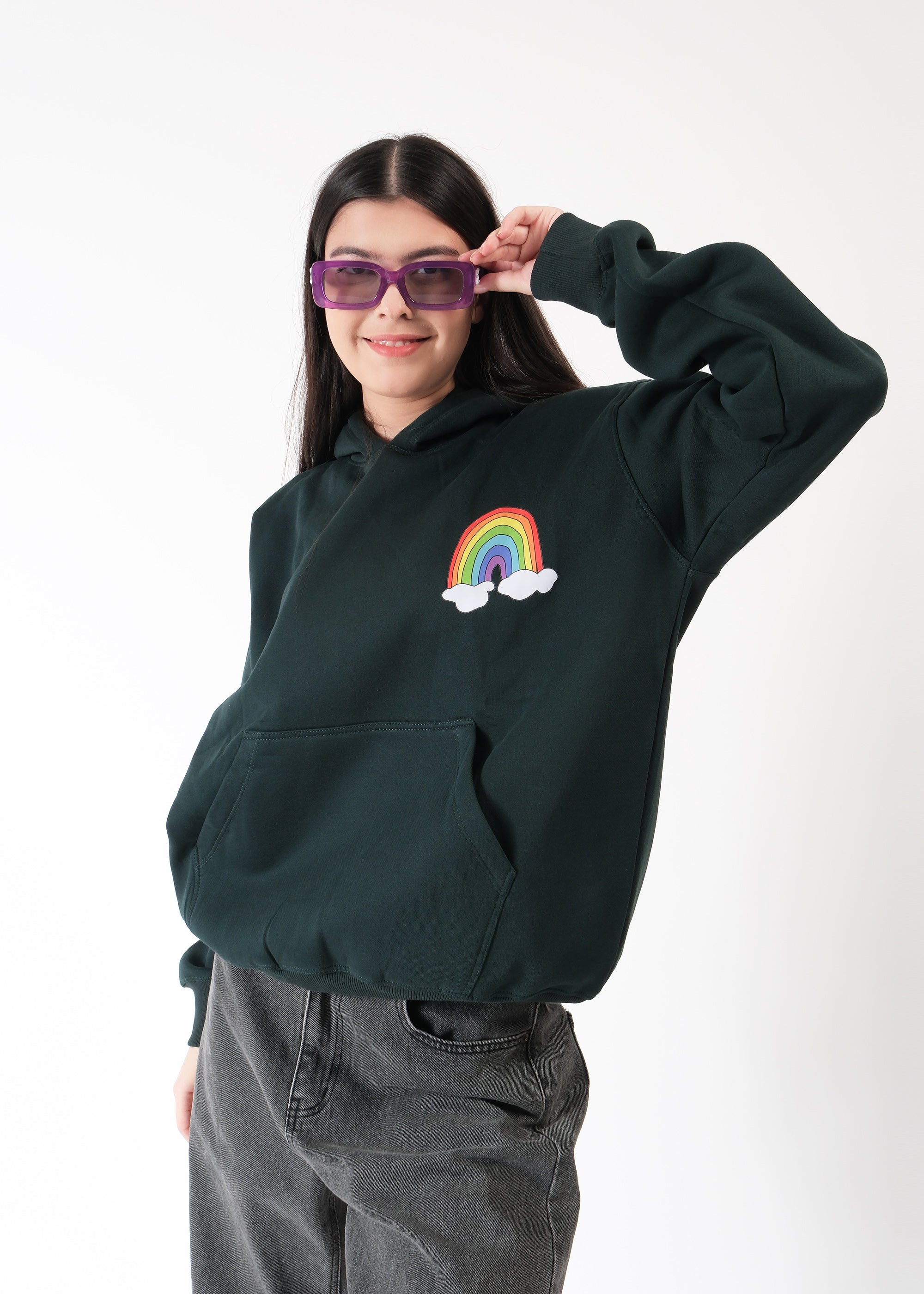 All We Need is Love Oversized Graphic Hoodie