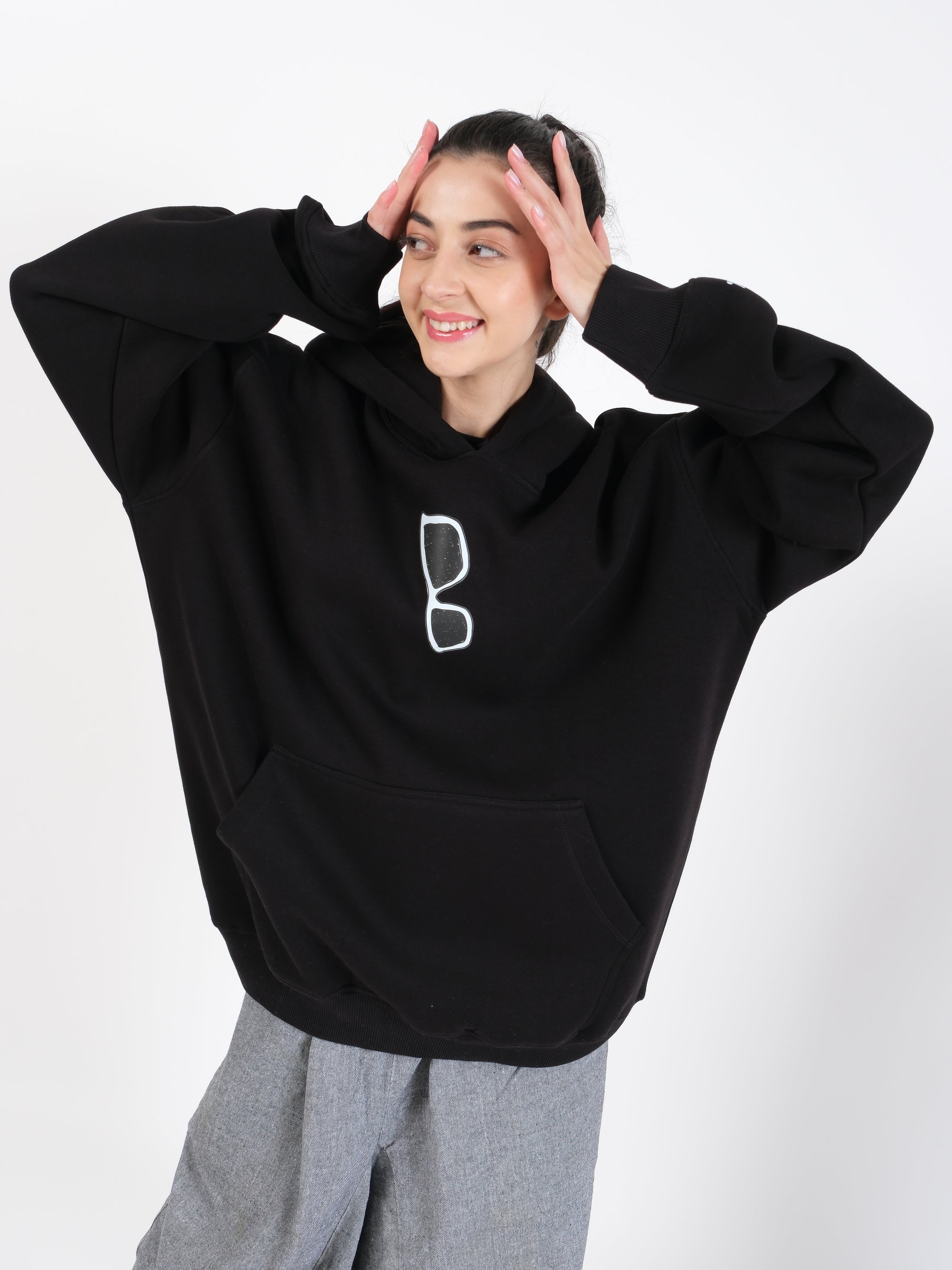 Knock Knock Oversized Graphic Hoodie