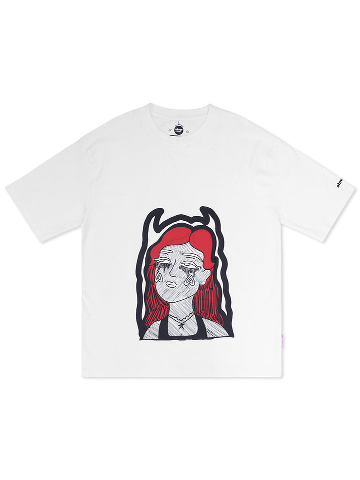 ✰ Anxious- oversized unisex graphic tee