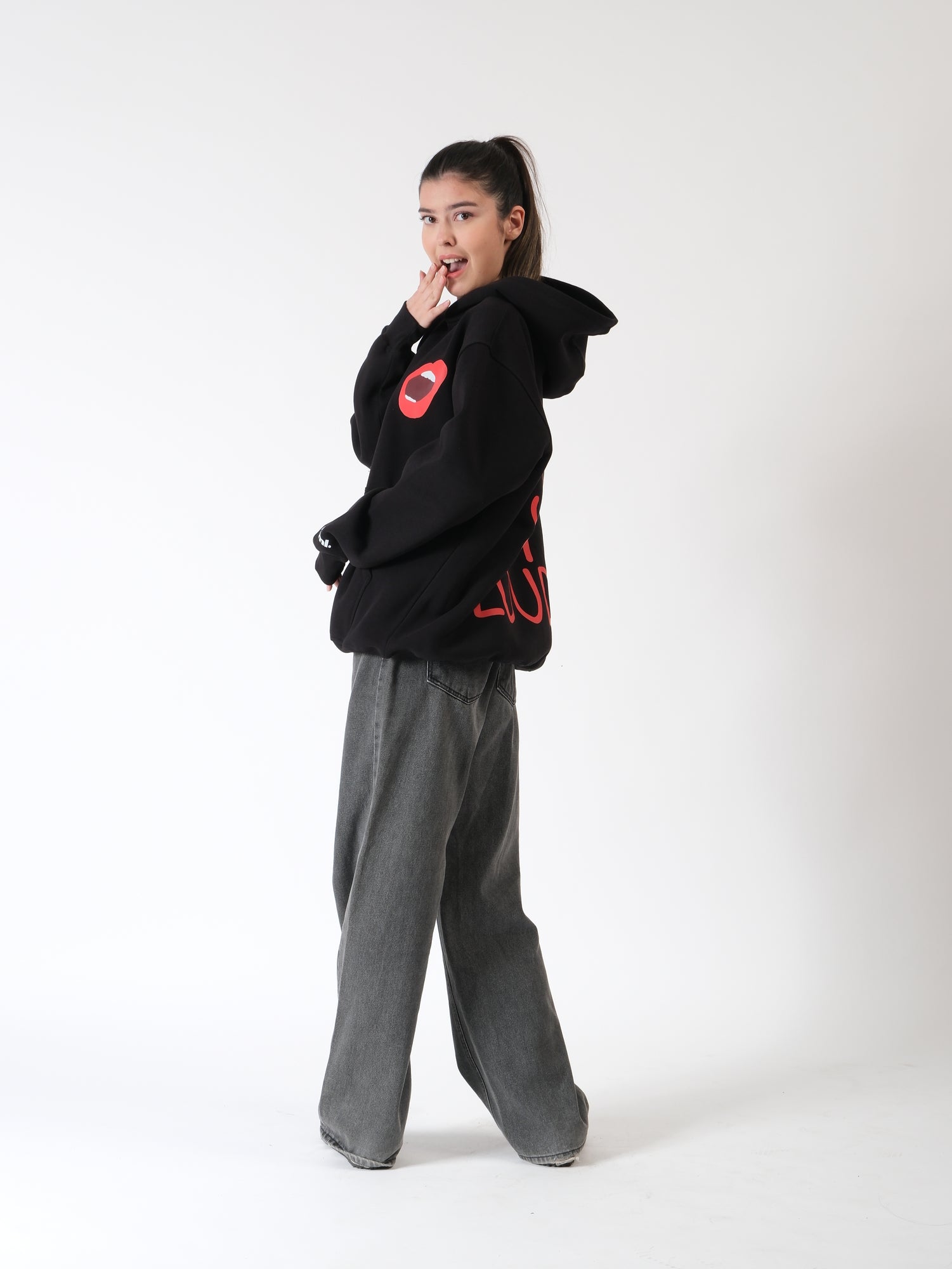 Shout Out Loud Oversized Graphic Hoodie