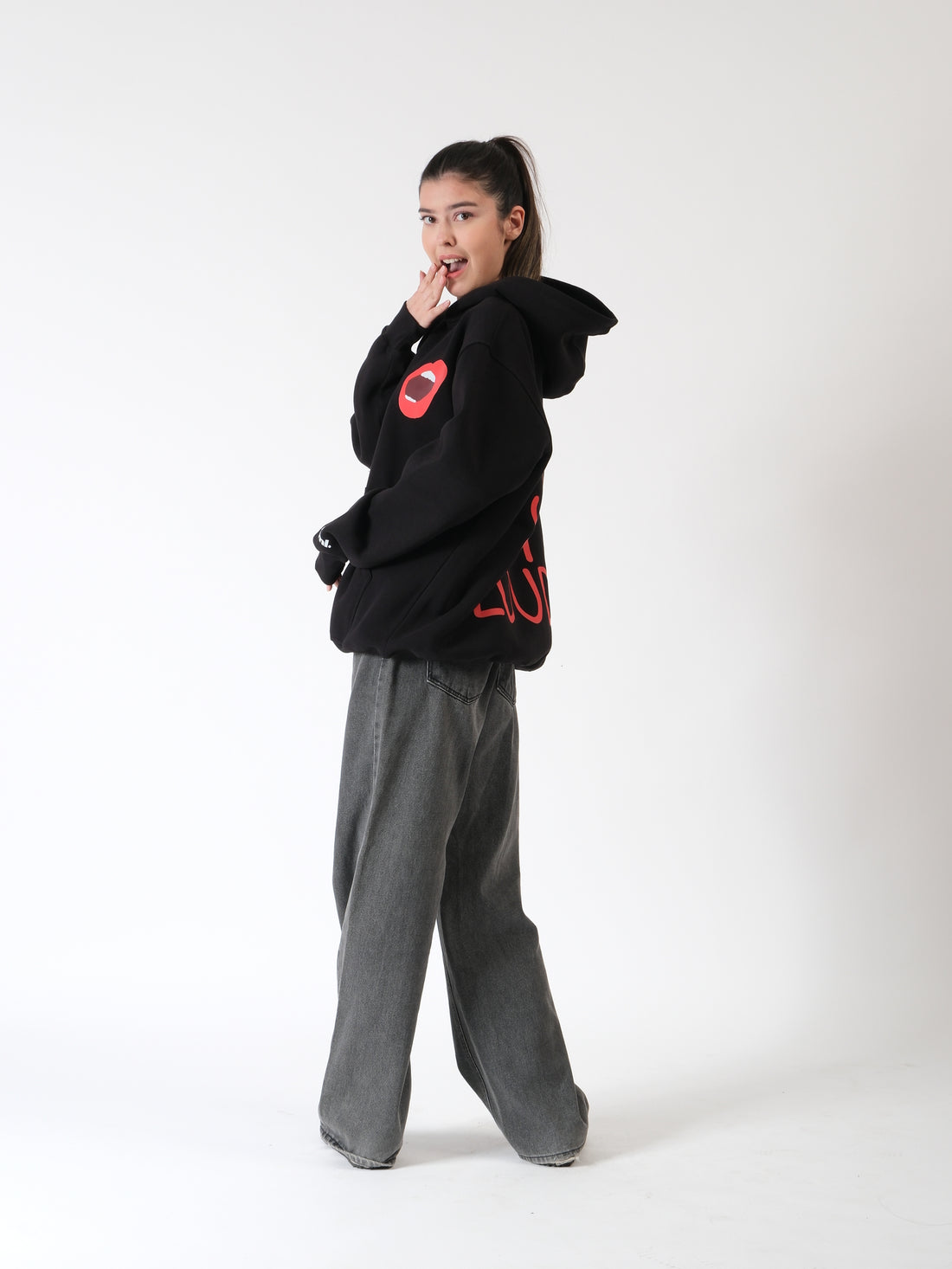 Shout Out Loud Oversized Graphic Hoodie