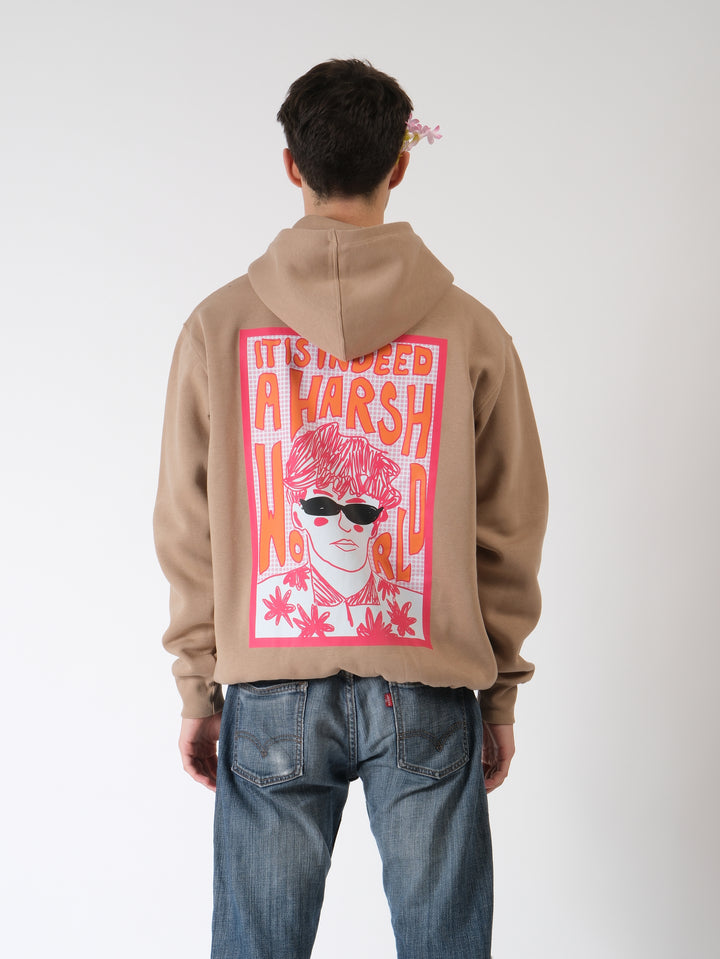 Harsh World Oversized Graphic Hoodie