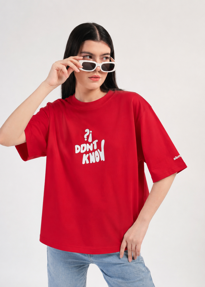 "idk" | oversized unisex graphic t-shirt