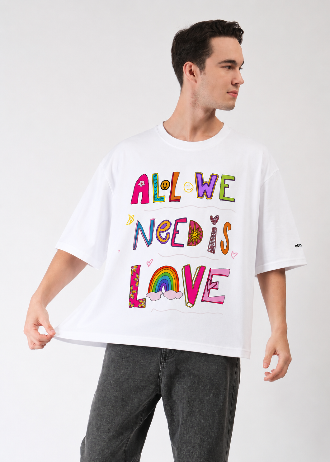 All We Need Is Love |  oversized unisex graphic tee