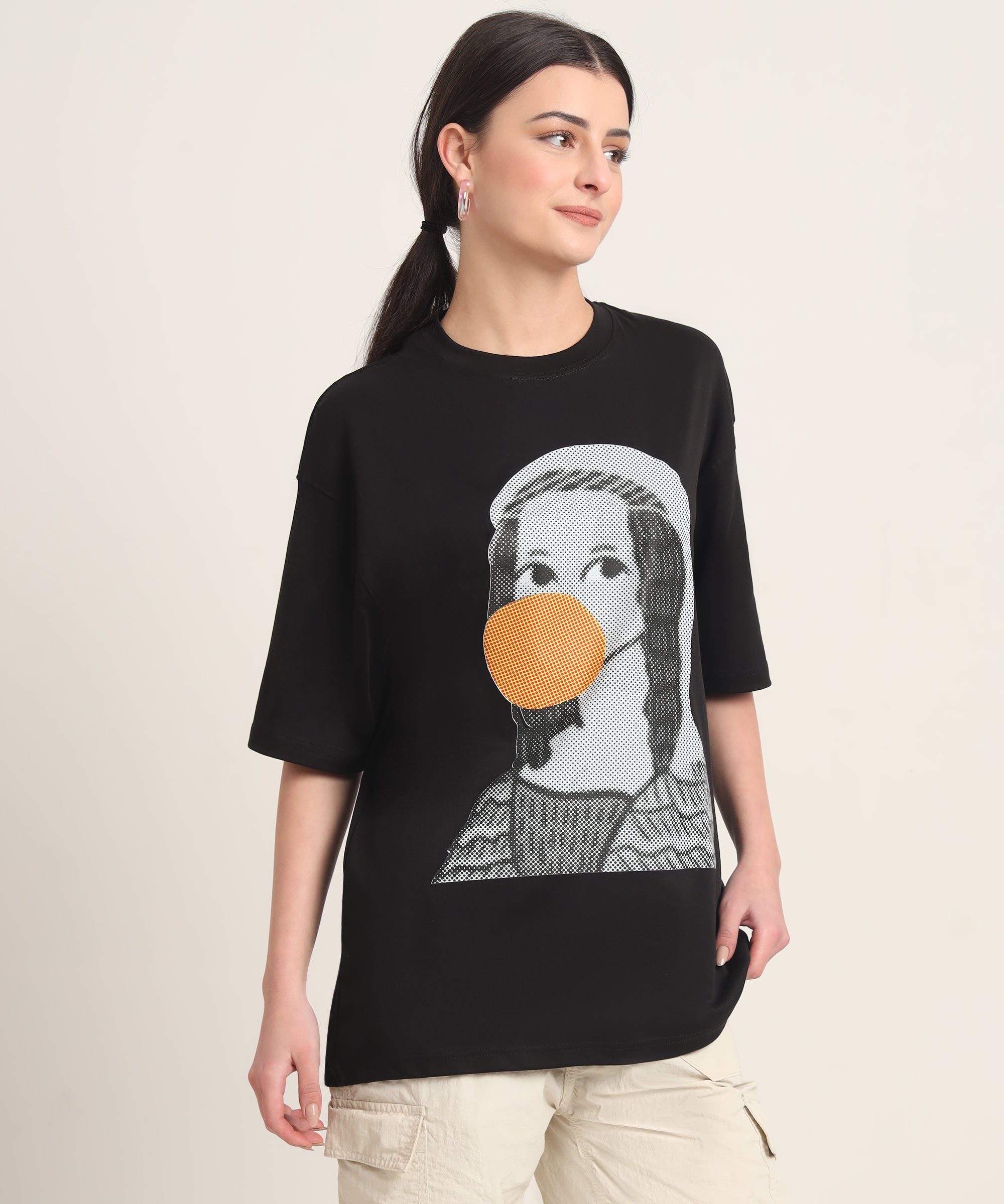 Mona Mono Oversized Graphic T-shirt