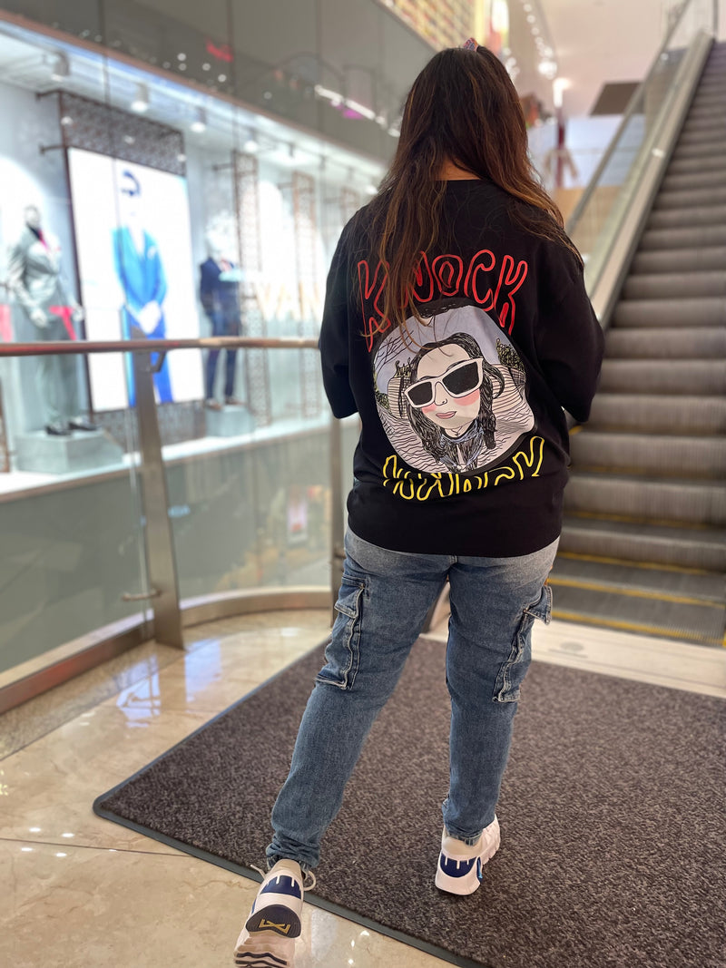 Knock Knock Oversized Graphic T-shirt