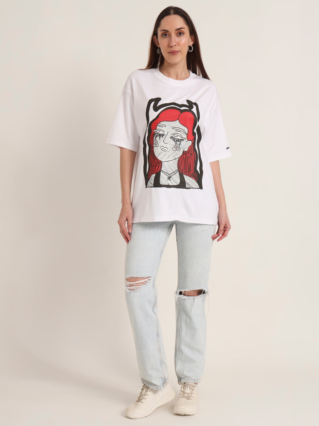 ✰ Anxious- oversized unisex graphic tee