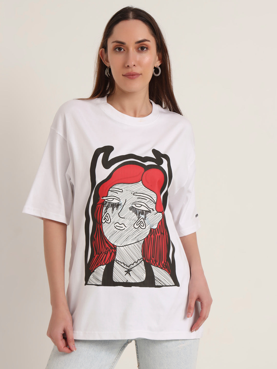 ✰ Anxious- oversized unisex graphic tee