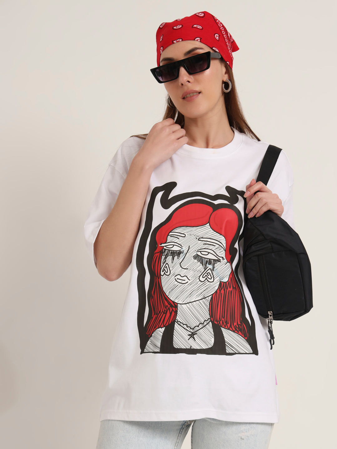 ✰ Anxious- oversized unisex graphic tee